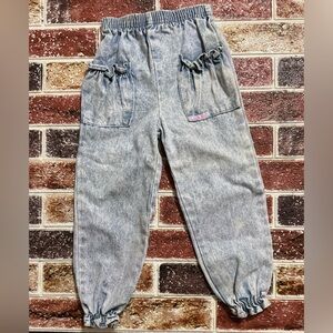 Vintage Cherokee light acid wash paper bag jeans size 4 girls